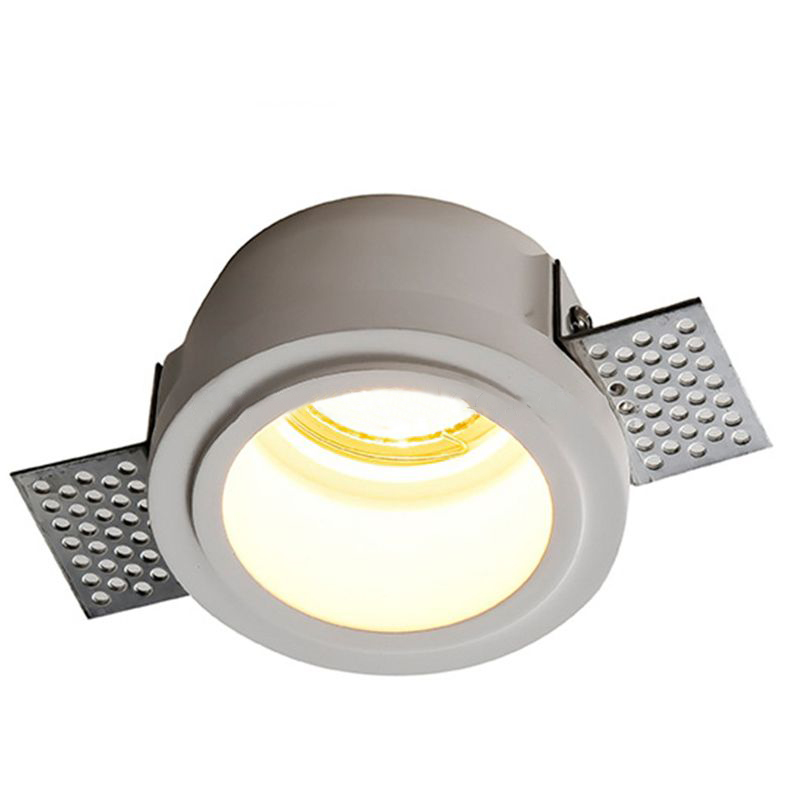 LXF Recessed gypsum ceiling light, gesso spot light , Pure white trimless down light Model: LXF-GQD10