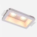 LXF Gypsum double head borderless embedded LED ceiling downlight COB wall washer spotlight Model: LXF-GQD12