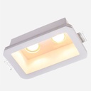 LXF Gypsum double head borderless embedded LED ceiling downlight COB wall washer spotlight Model: LXF-GQD12