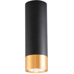 LXF Surface mounted LED cylindrical non-opening black/gold spotlight Model: LXF-SPDL28