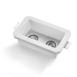 LXF Gypsum double head borderless embedded LED ceiling downlight COB wall washer spotlight Model: LXF-GQD12